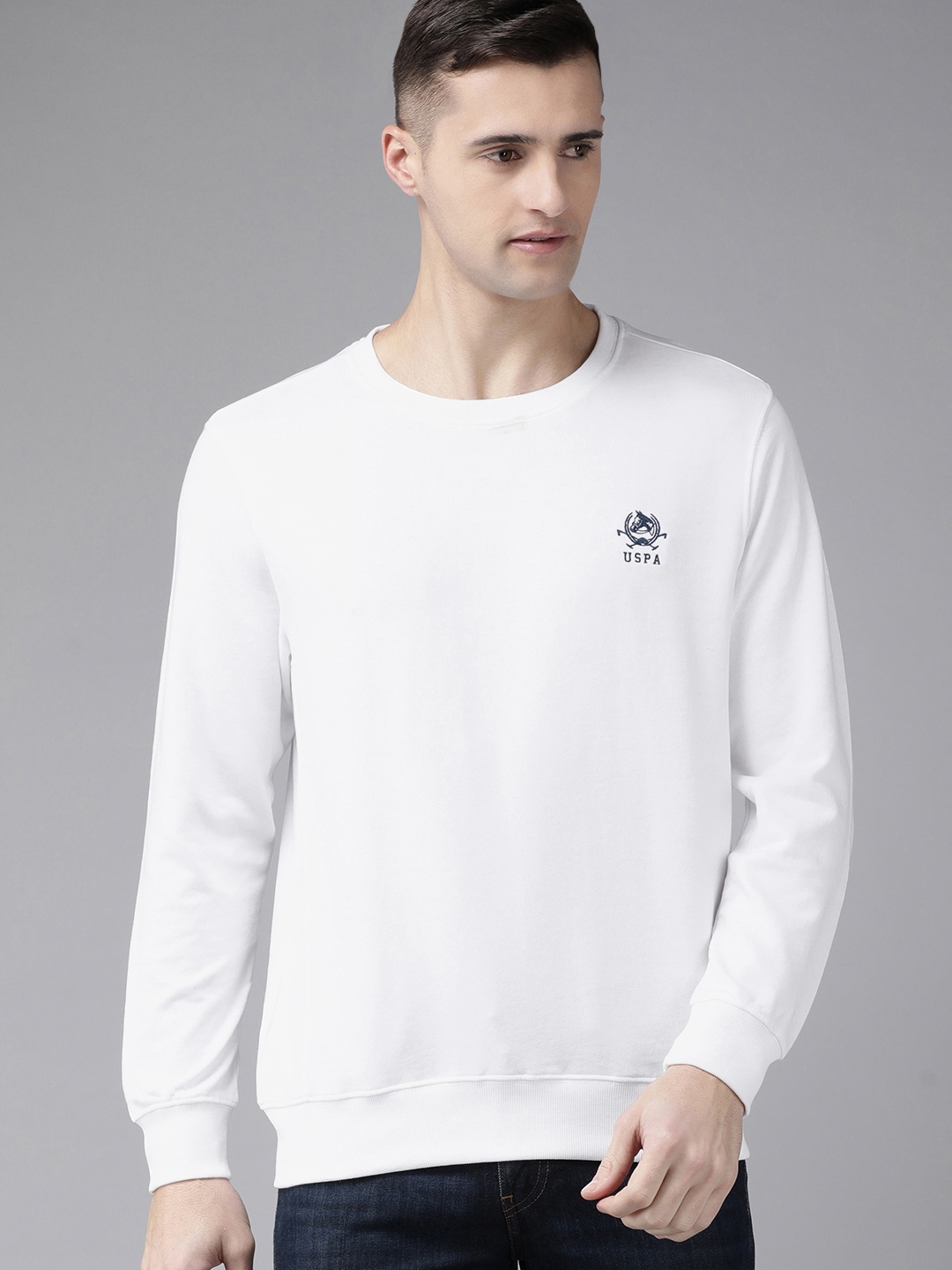 Polo hotsell white sweatshirt