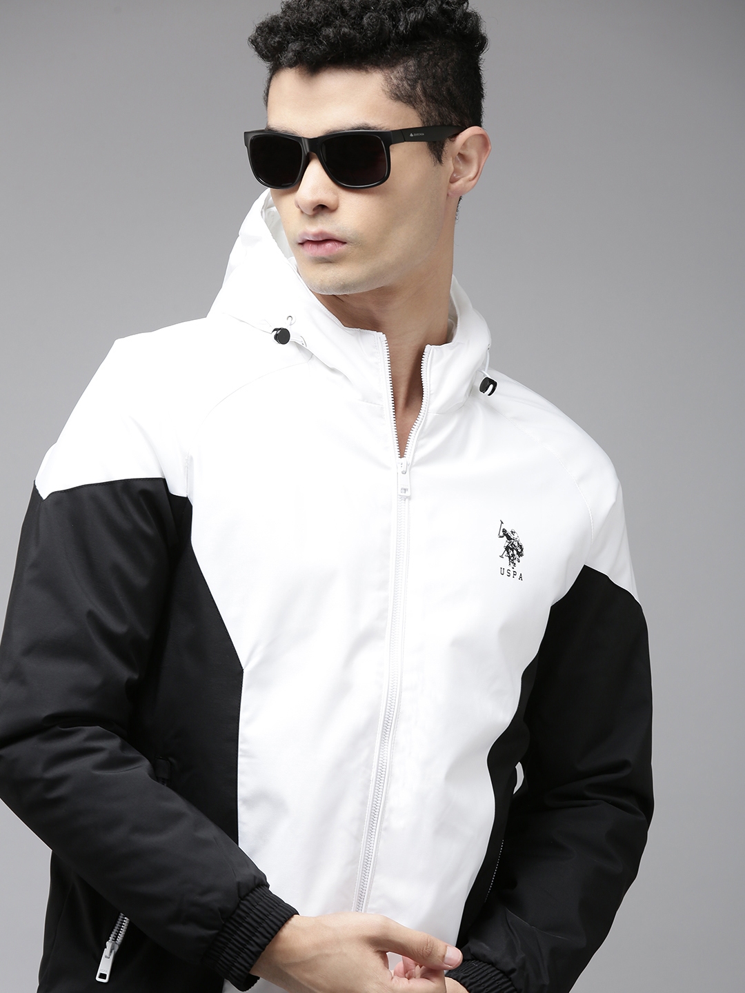 White polo jacket men's discount