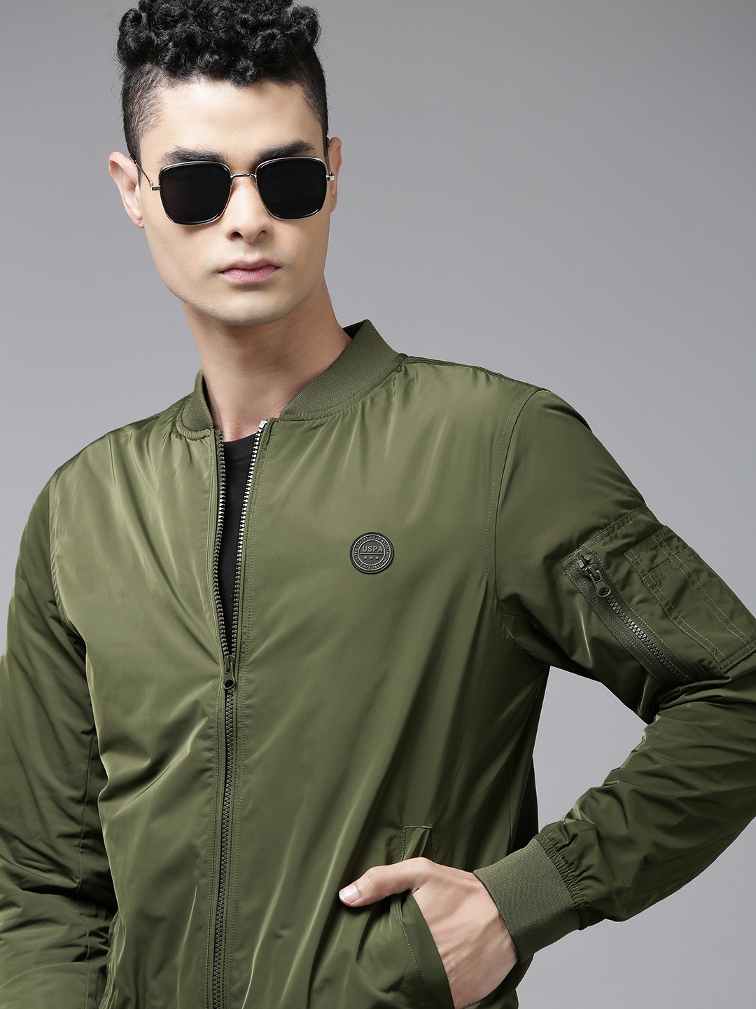 Green polo bomber jacket 2025
