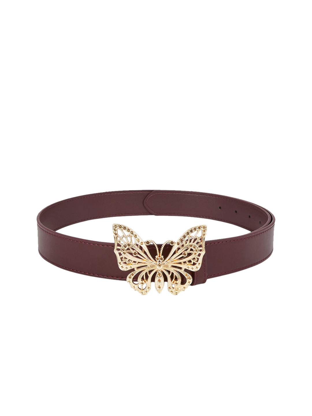 Forever Glam by Pantaloons Women Maroon PU Belt