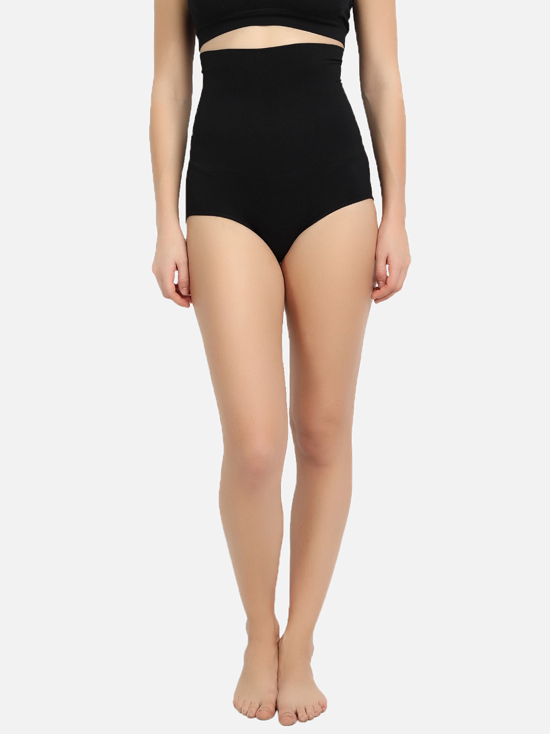 Gopalvilla Women Black Solid Cotton Shapewear