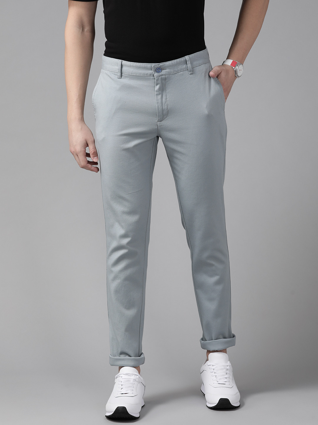 Blackberrys Men Tapered Fit Low-Rise Chinos