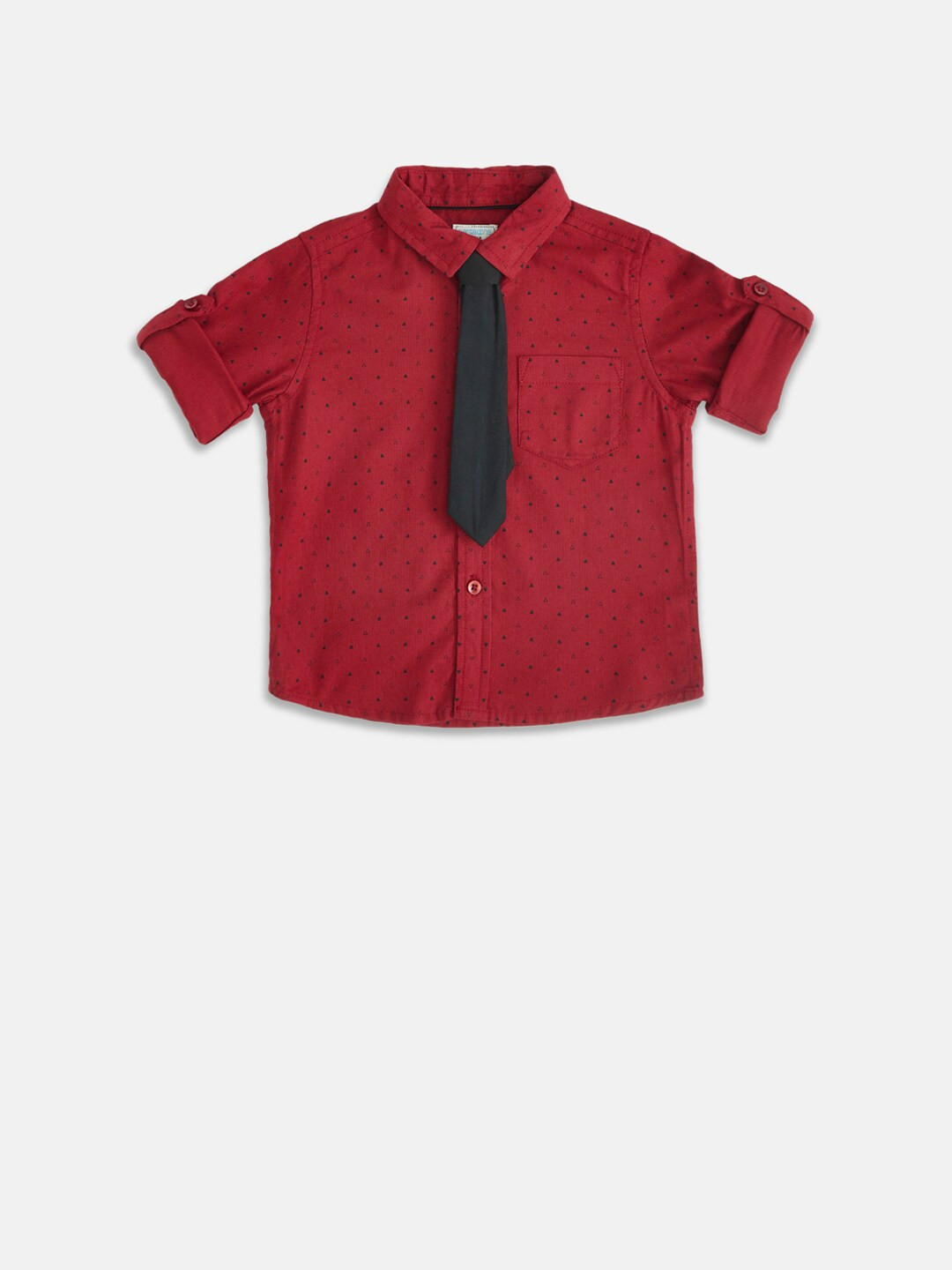 Pantaloons Baby Boys Red Polo Collar T-shirt