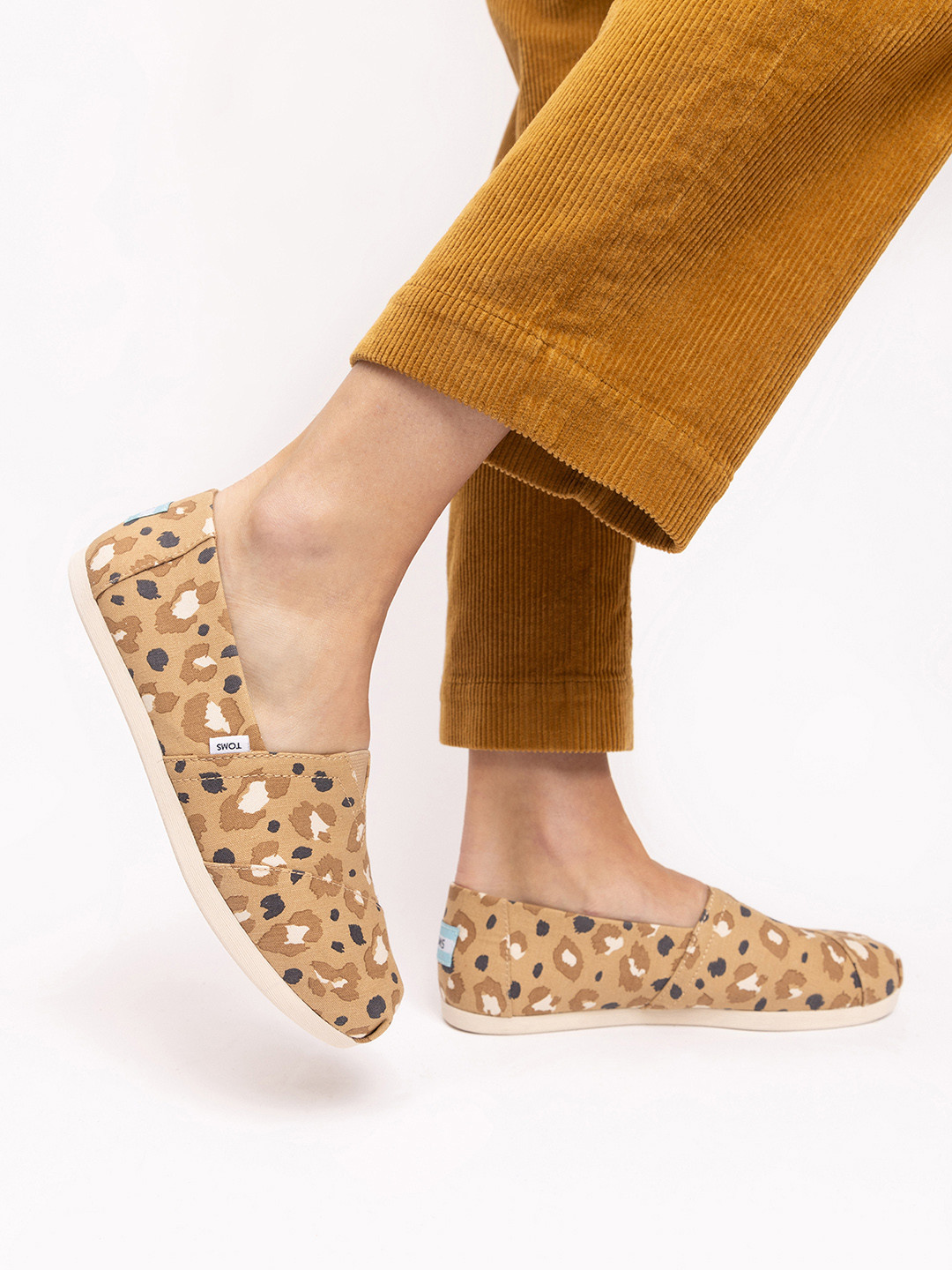 TOMS Women Brown Alpargata Cloudbound Abstract Leopard Printed Slip-On Sneakers