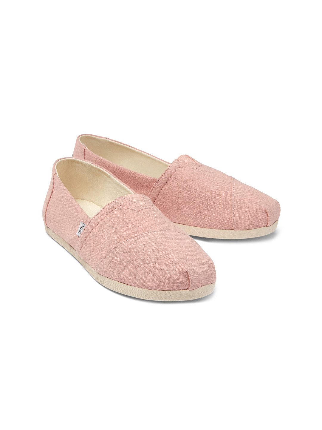 TOMS Women Pink Alpargata Cloudbound Chalky Linen Crepe Slip-On Sneakers