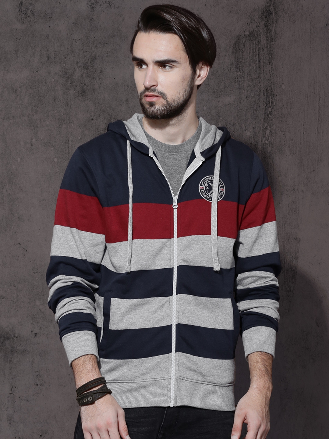 striped hooded sweatshirt