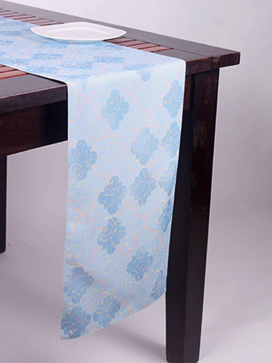 ZEBA Blue & White Jaipur Printed Table Runners