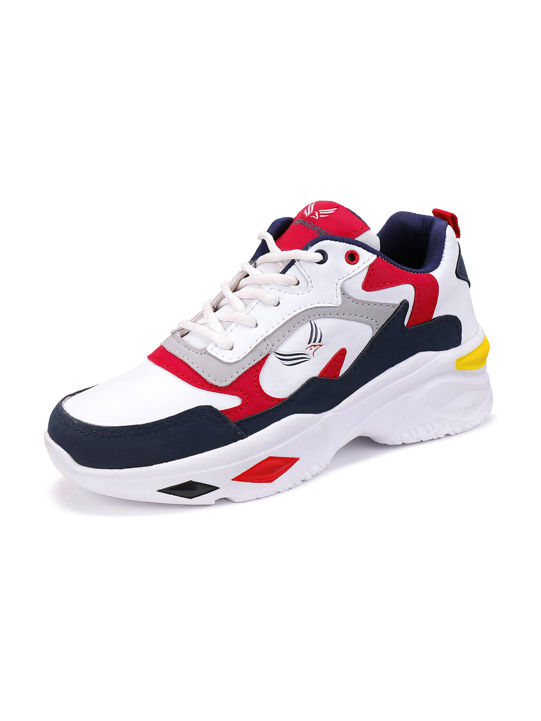 BERSACHE Men Red Mesh Running Shoes