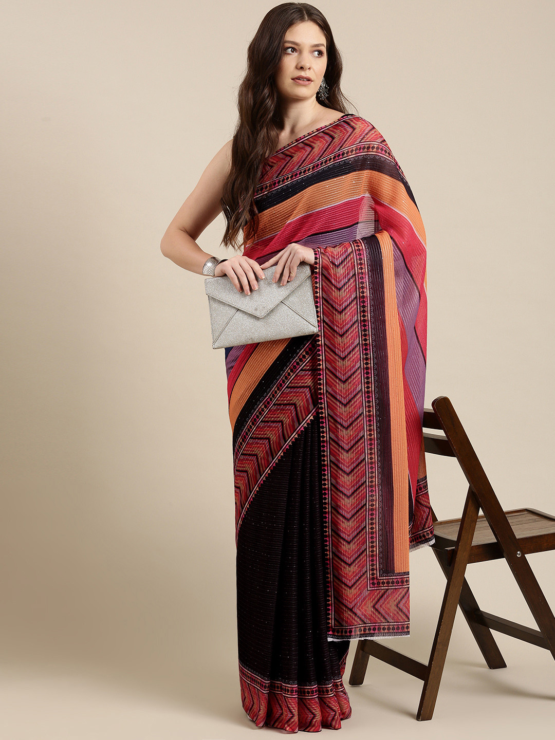 Sugathari Assorted Embellished Sequinned Saree