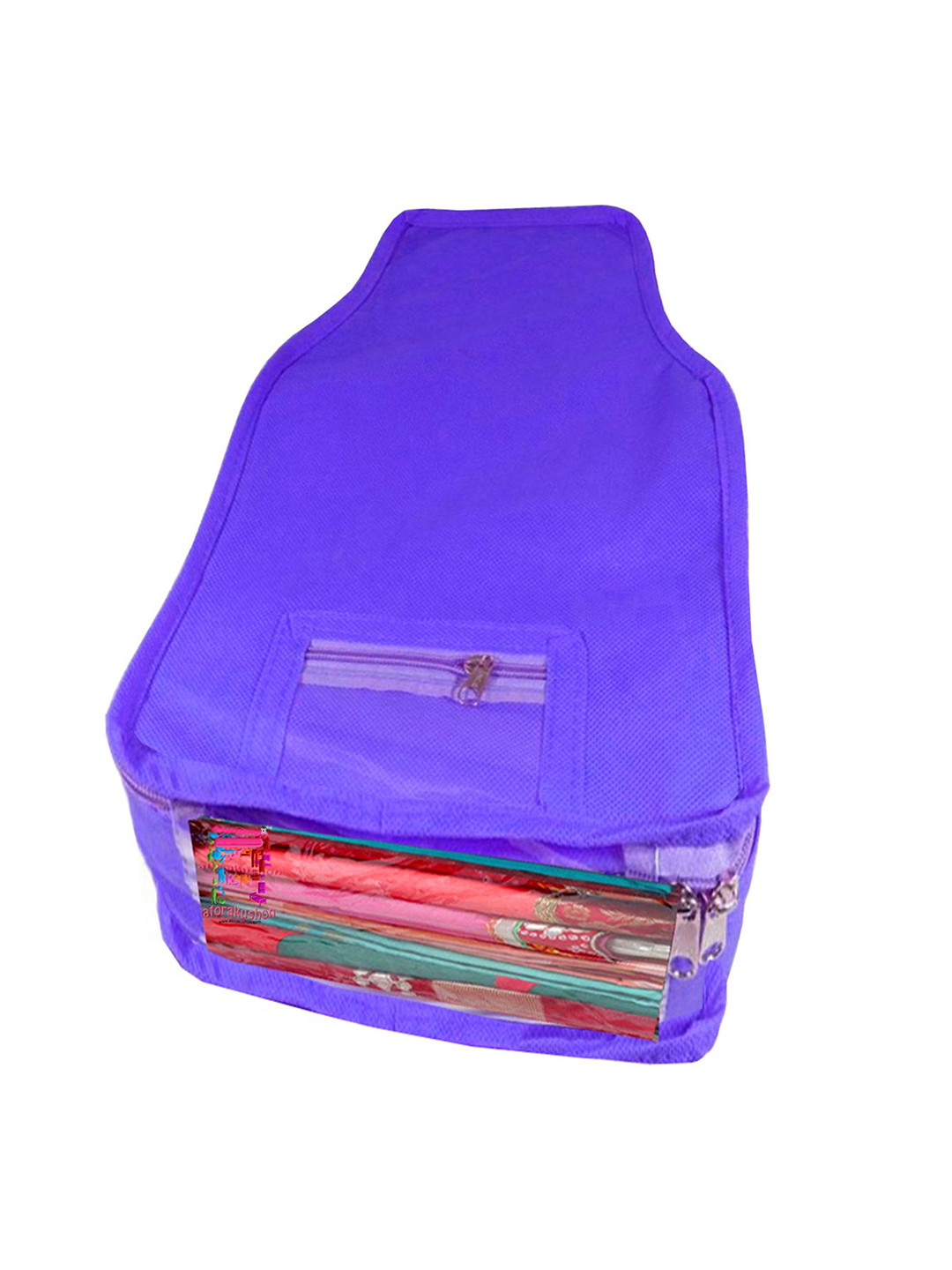 atorakushon  Blue Solid Blouse Wardrobe Storage Bag Organisers