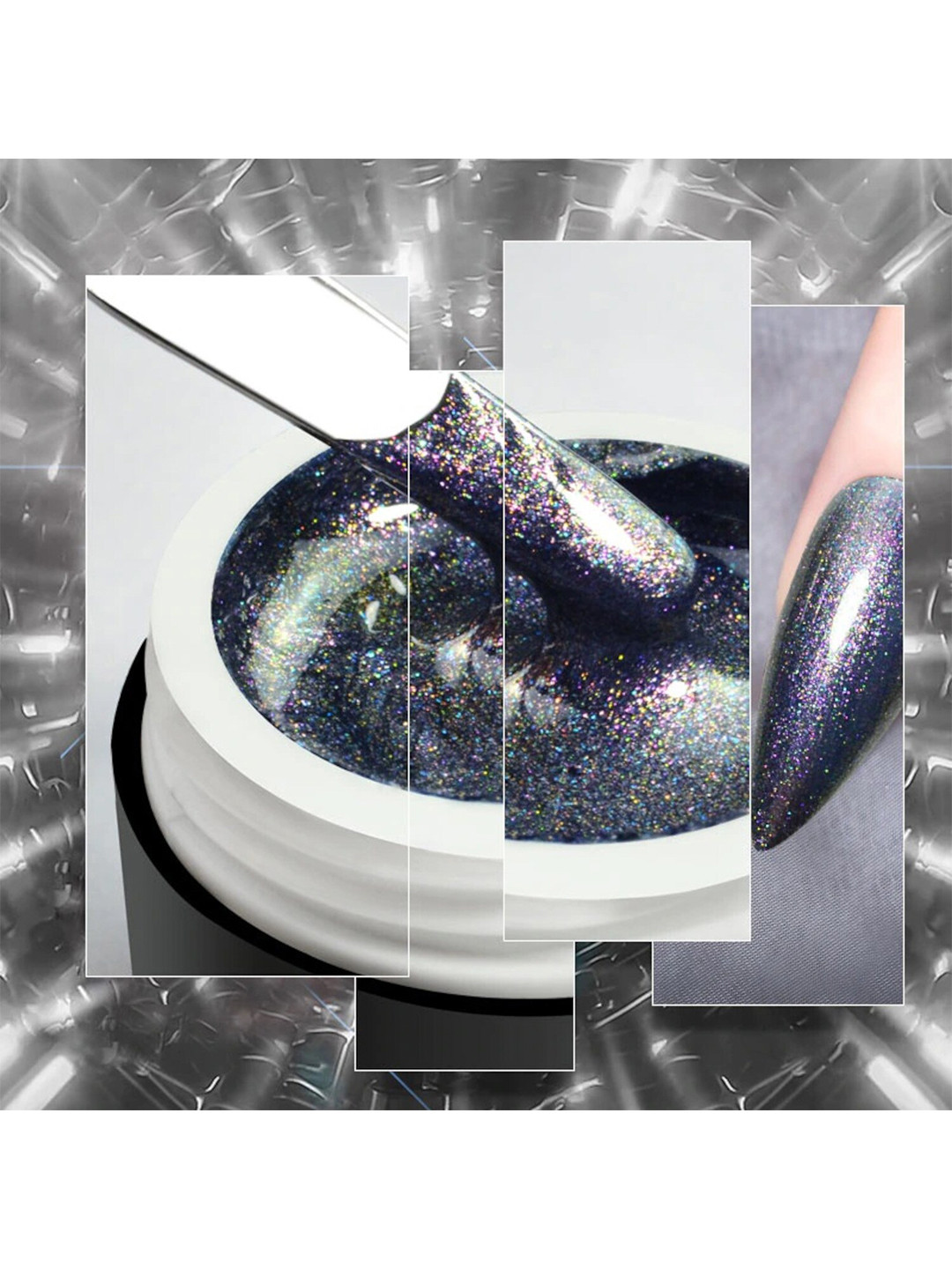 VENALISA Soak Off UV & LED Laser Rainbow Platinum Gel Nail Polish 5 ml - Shade H26