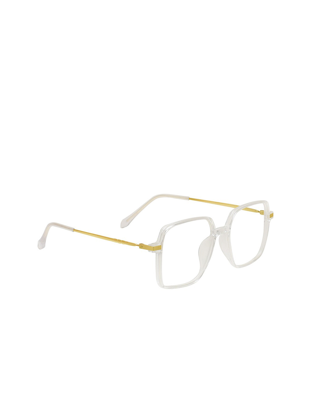 Peter Jones Eyewear Unisex Transparent & Gold-Toned Full Rim Square Frames