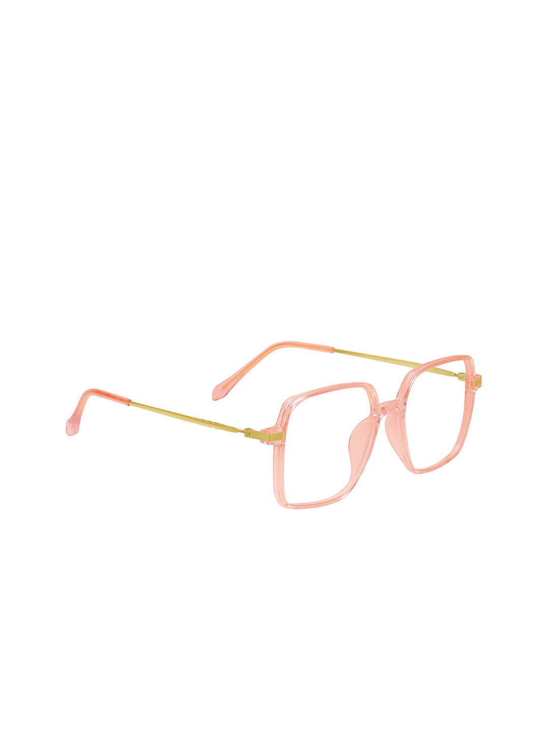 Peter Jones Eyewear Unisex Pink & Gold-Toned Full Rim Square Frames