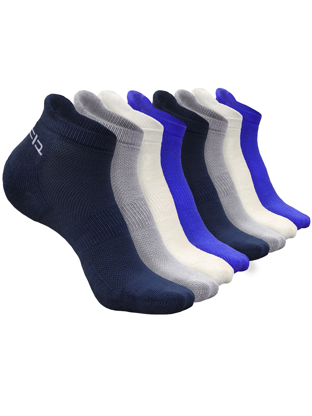 Heelium Men Pack of 8 Bamboo Super Soft & Odour-Free Breathable Ankle-Length Socks