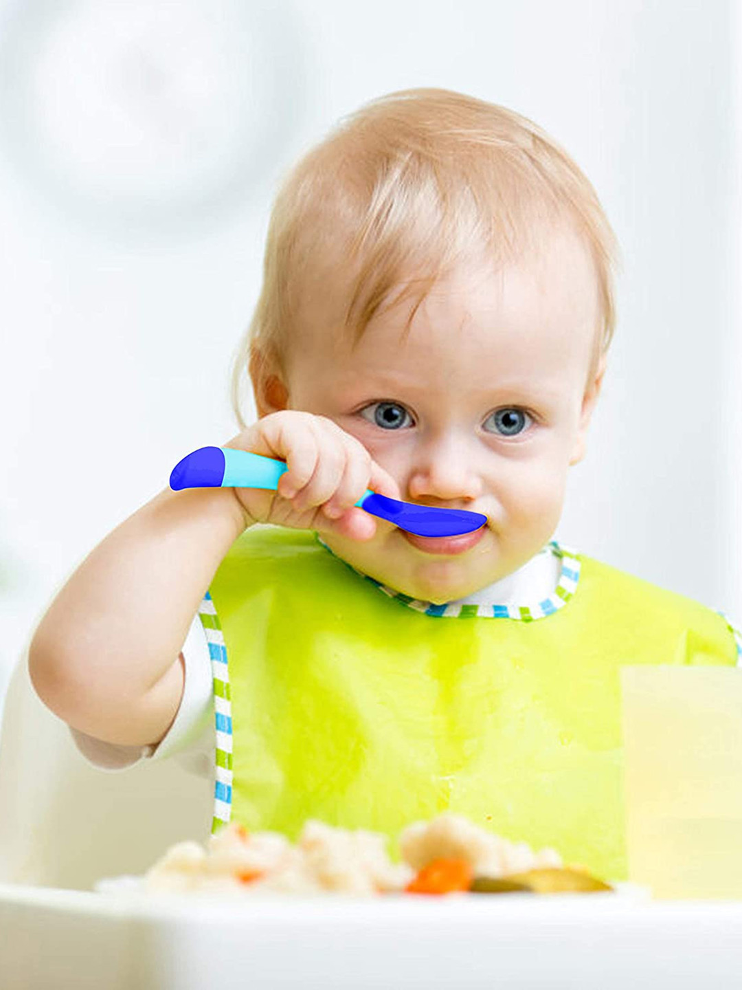 The Little Lookers Set Of 2 Red & Yellow Silicone Sensitive Fork