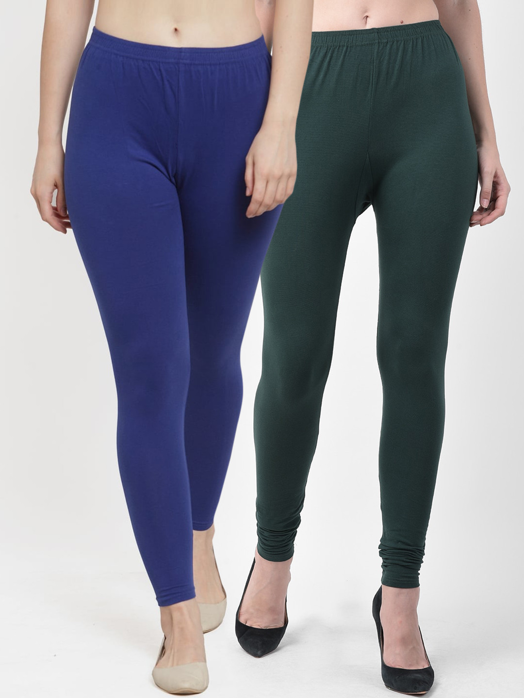 GRACIT Women Blue &Green Super combo Cotton Lycra Legging