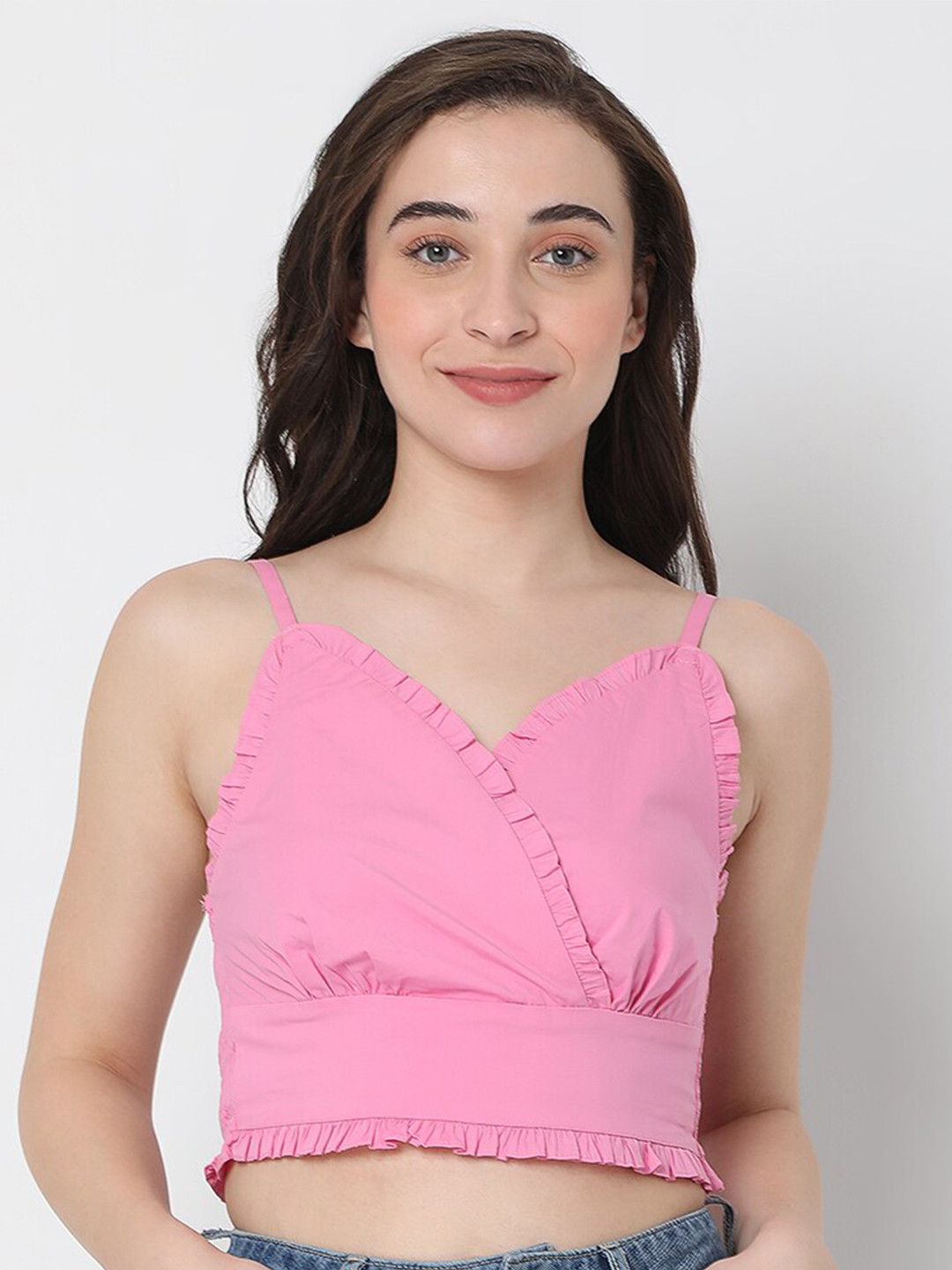 Vero Moda Pink Bralette Crop Top