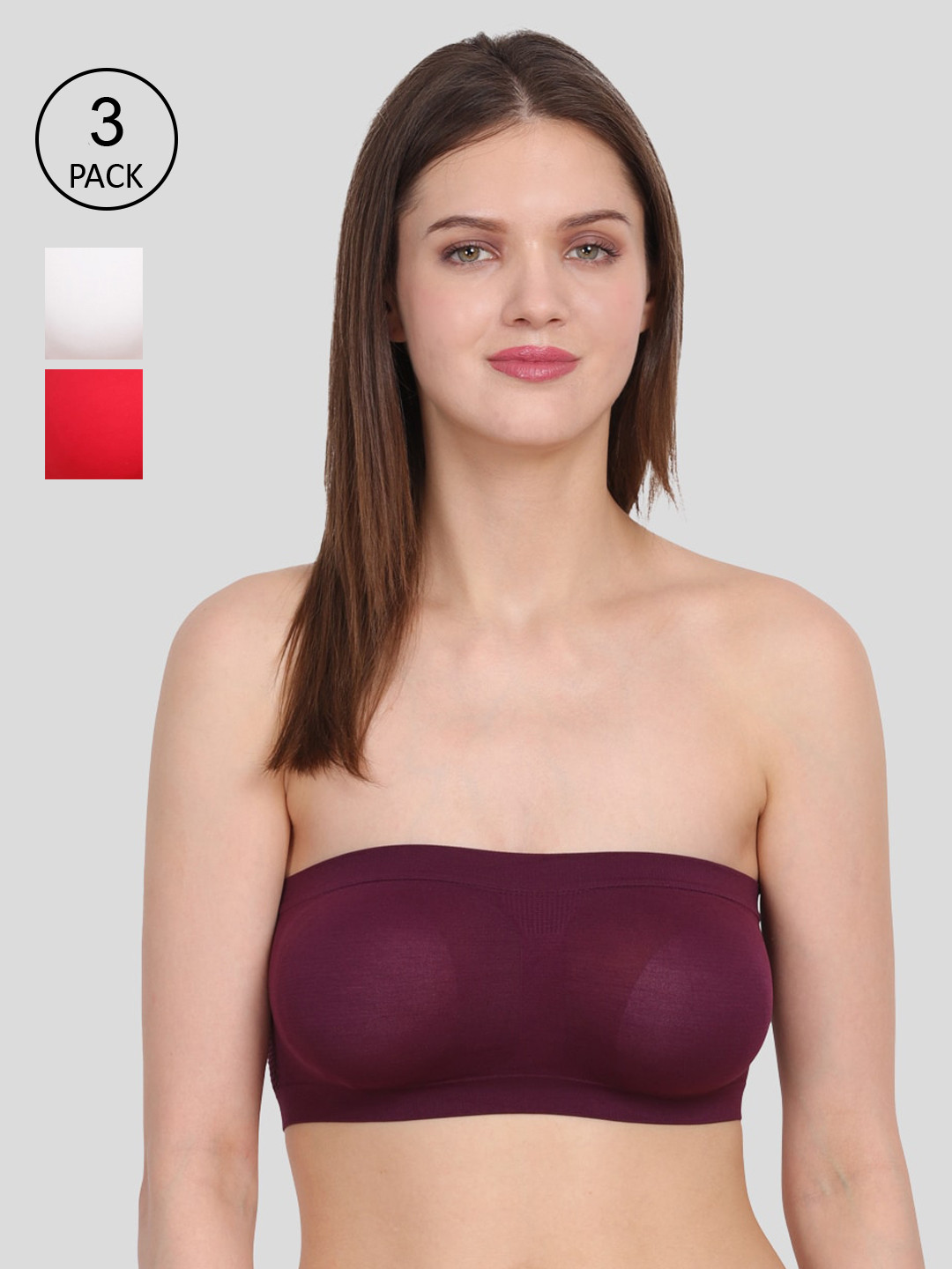 Amour Secret Women Set of 3 Non-Padded Tube/Bandeau Bra