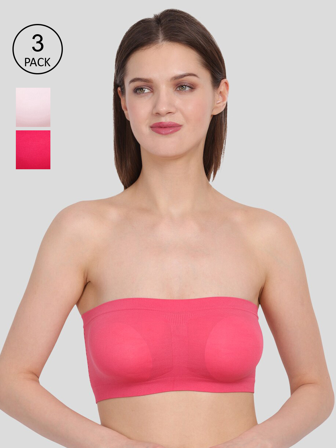 Amour Secret Coral & Pink Bandeau Bra