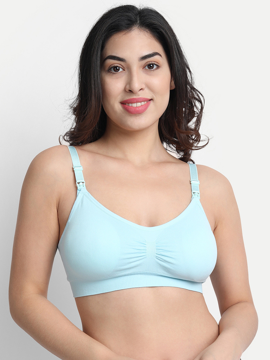Gopalvilla Blue Lightly Padded Maternity Super Support Bra