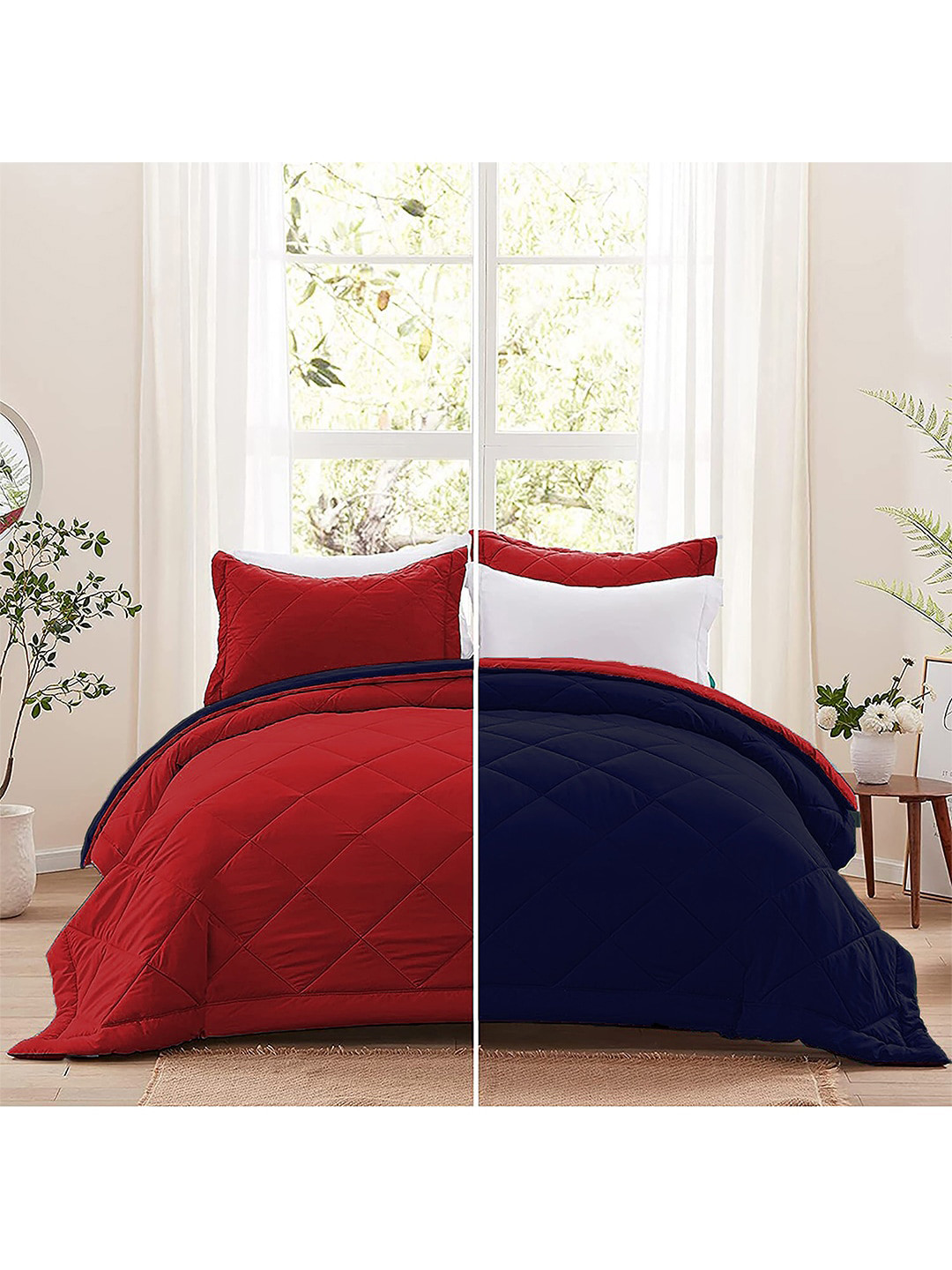 AEROHAVEN Unisex Red Blankets Quilts and Dohars