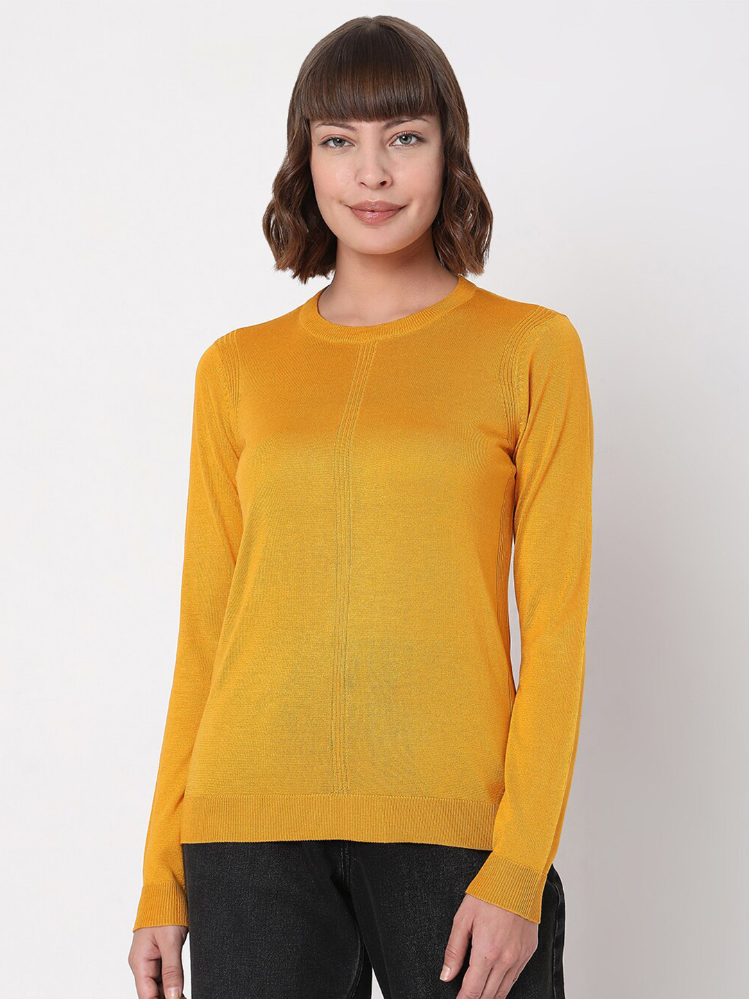 Vero Moda Women Yellow Sweater Vest