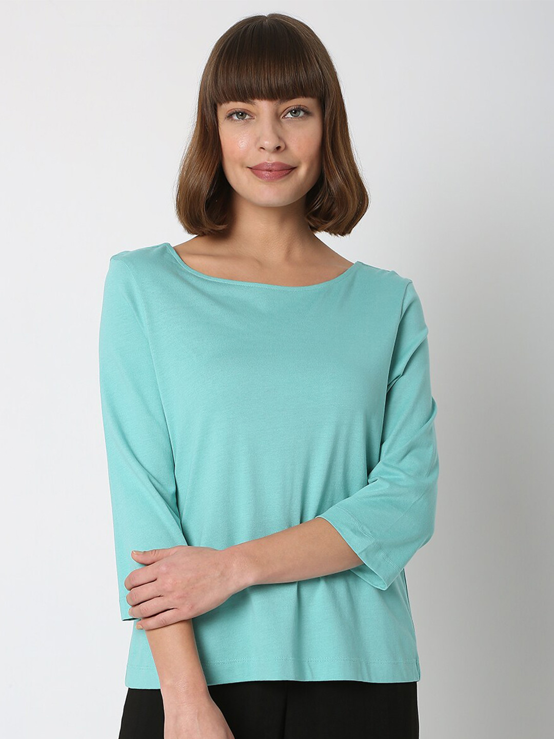 Vero Moda Women Blue & blue tint Printed T-shirt