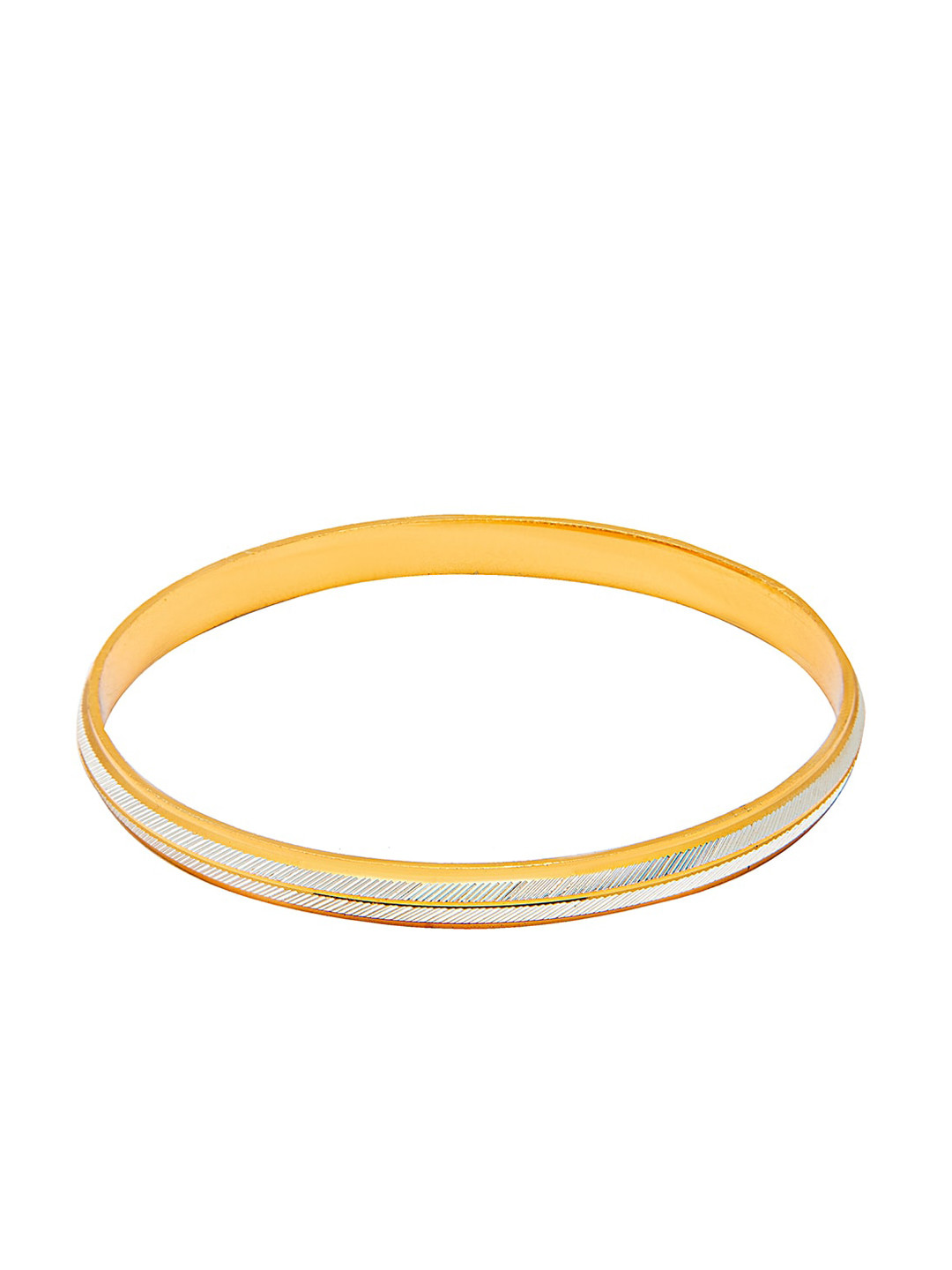 bodha Men Gold Plated Slim Classic Kada- 6mm