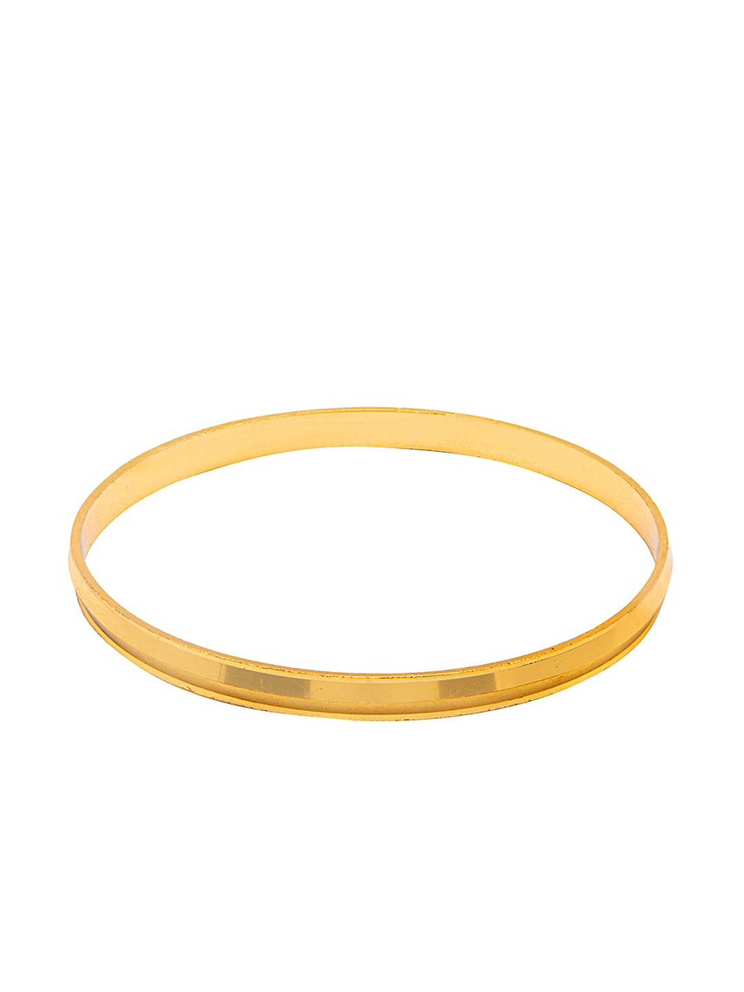 bodha Men Gold Plated Slim Classic Kada- 10 mm