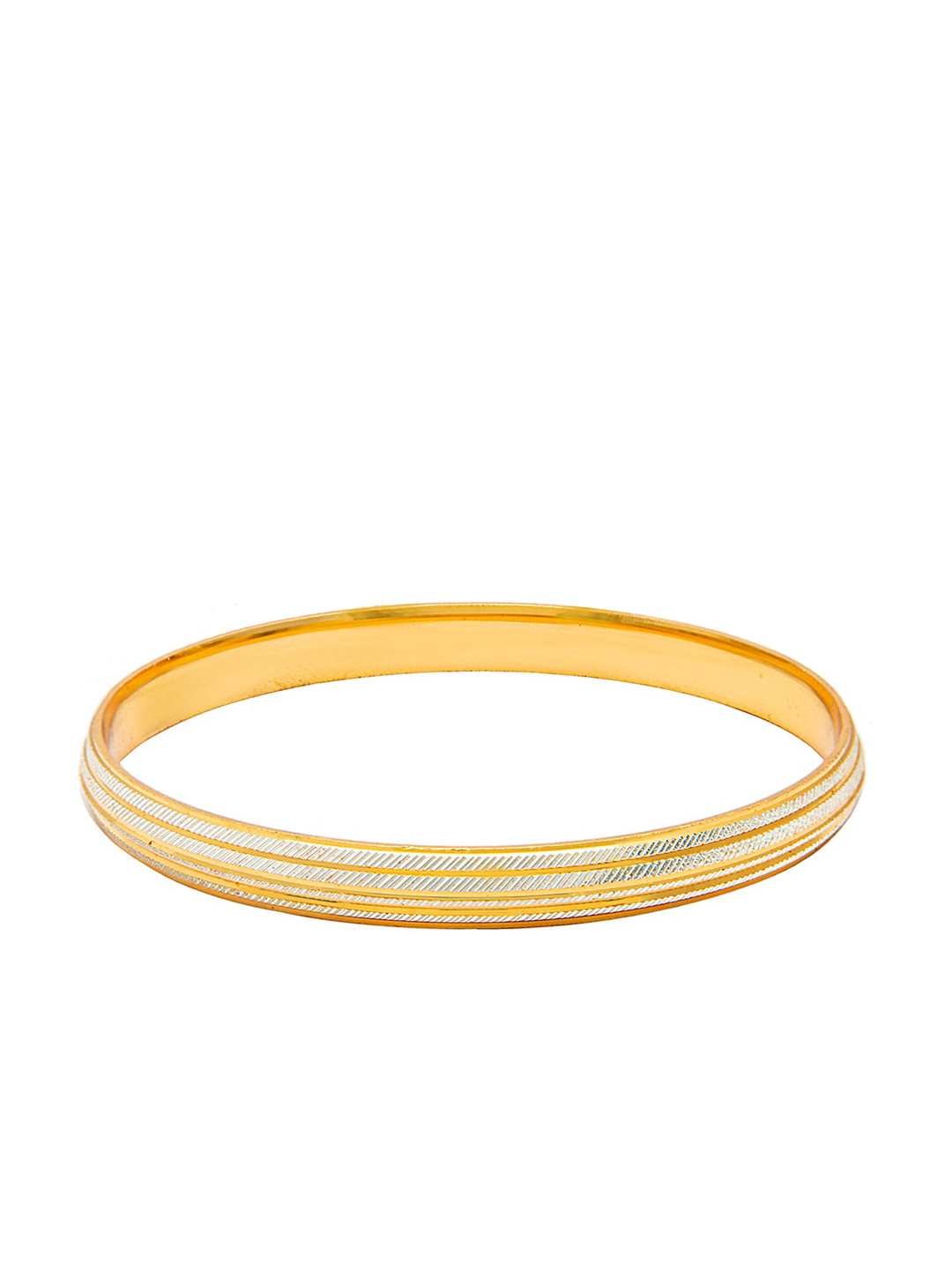 bodha Men Gold Plated Slim Classic Kada- 6mm