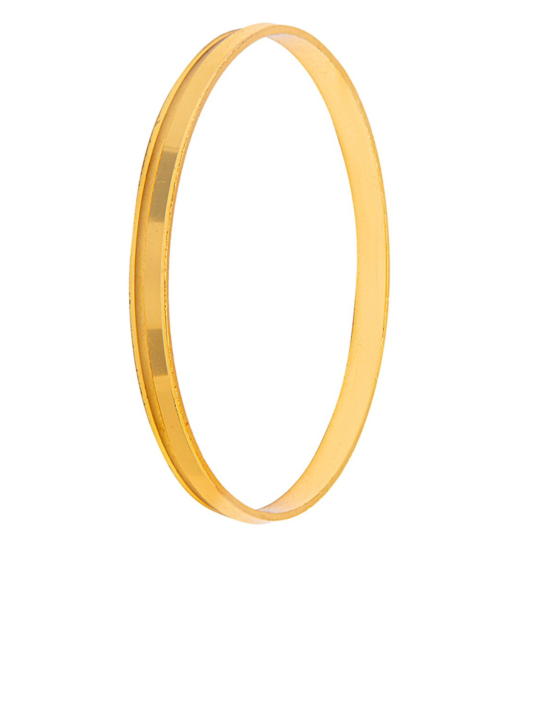 bodha Men Gold Plated Slim Classic Kada-8 mm