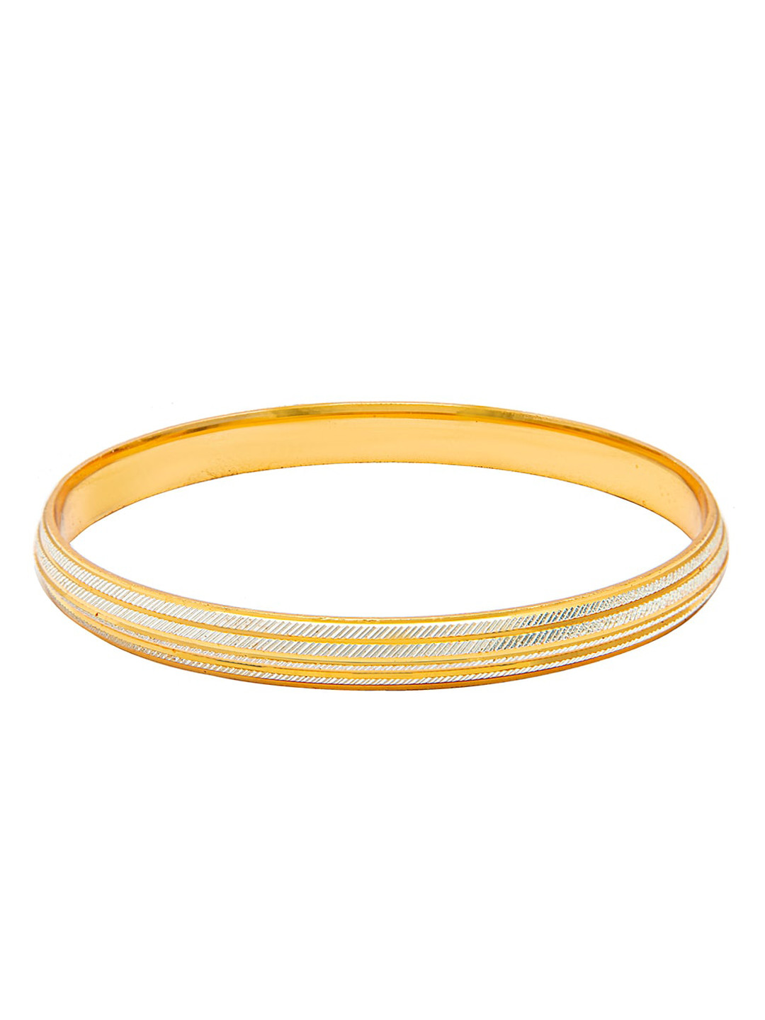 bodha Men Gold Plated Slim Classic Kada- 6mm