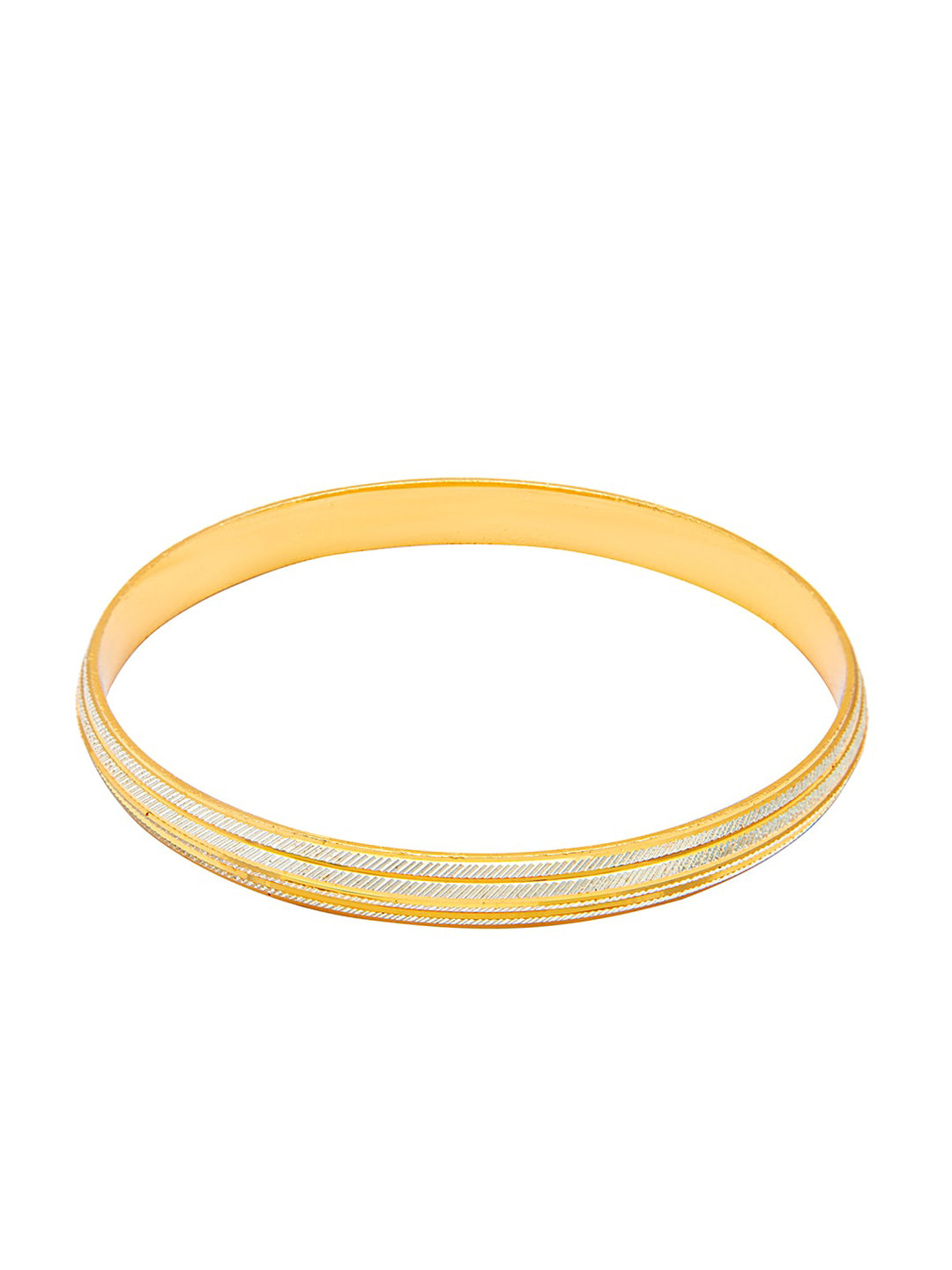 bodha Men Gold Plated Slim Classic Kada- 6mm