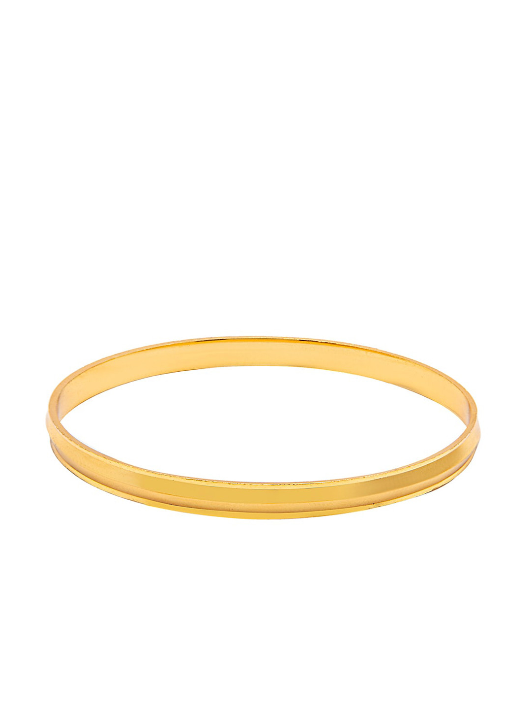 bodha Men Gold Plated Slim Classic Kada- 12 mm