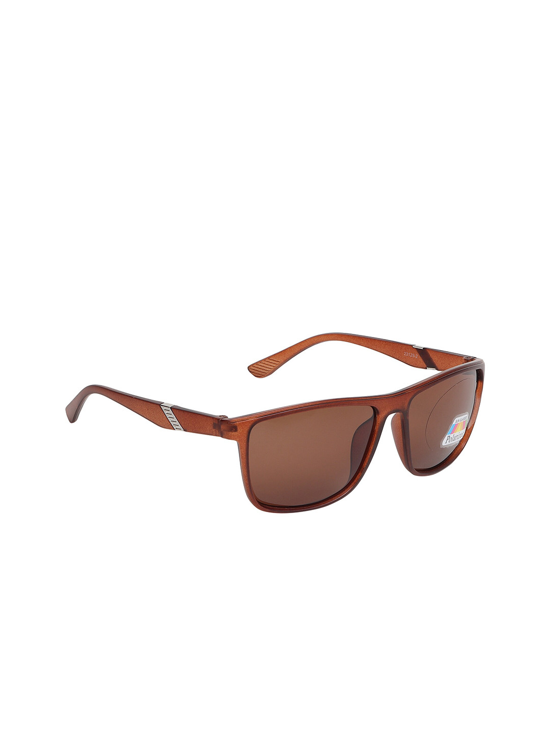GARTH Unisex Brown Lens & Brown Square Sunglasses with UV Protected Lens