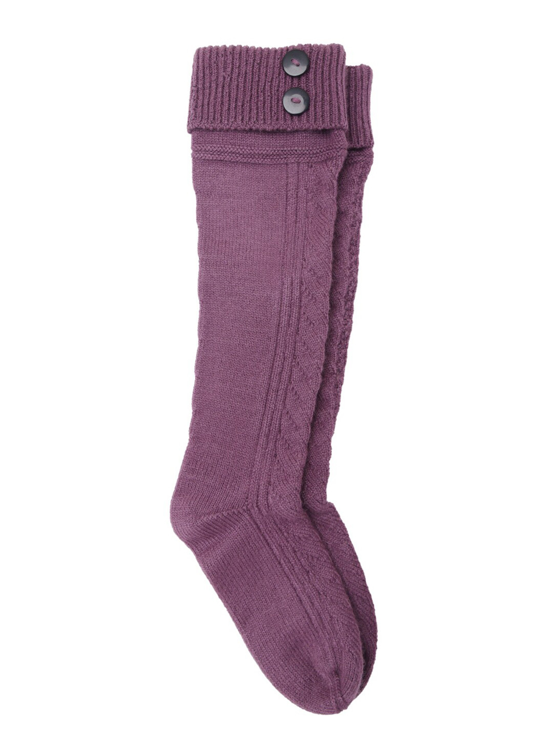 Bharatasya Women Purple Knee Length Woolen Socks