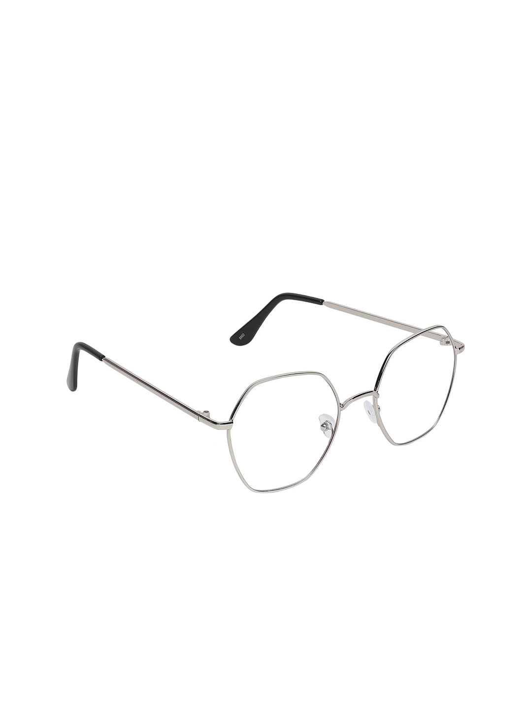 GARTH Unisex Clear Lens & Silver-Toned Round Sunglasses with UV Protected Lens