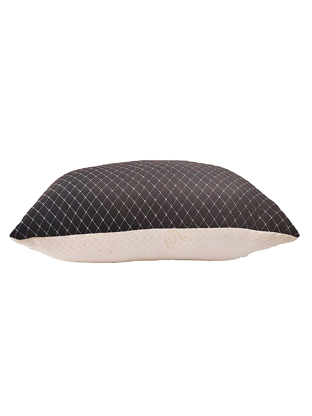 Pum Pum Hollow Fiber White Solid Polycotton Medium Fibre Sleep Pillow-43.18 x 69 x 10 cm