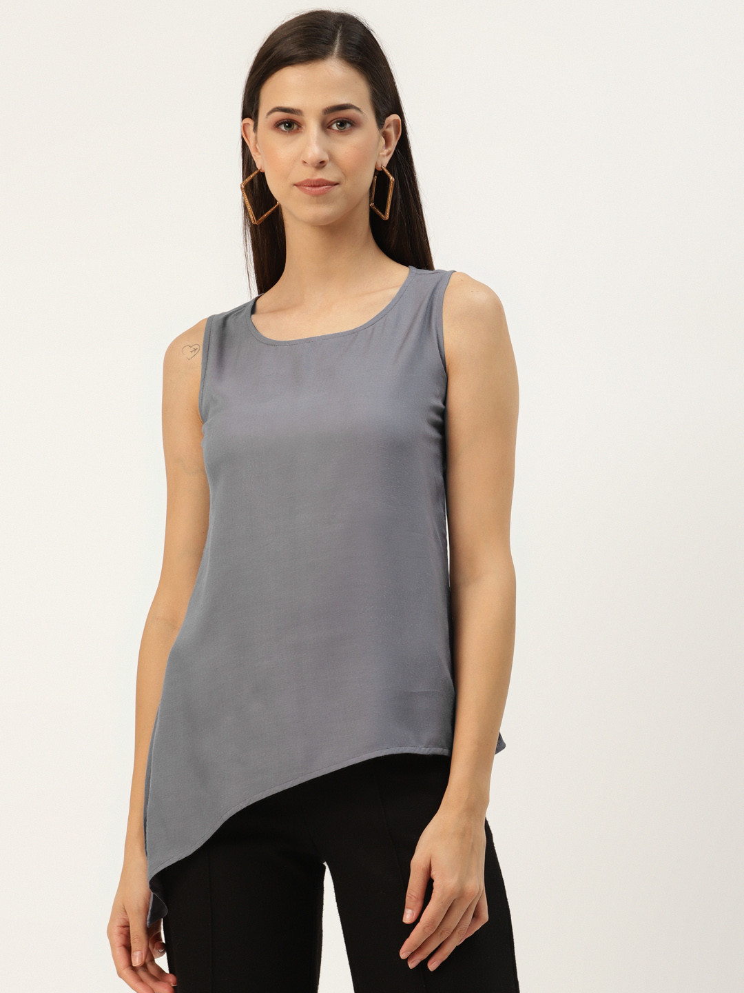 BRINNS Grey Solid Top