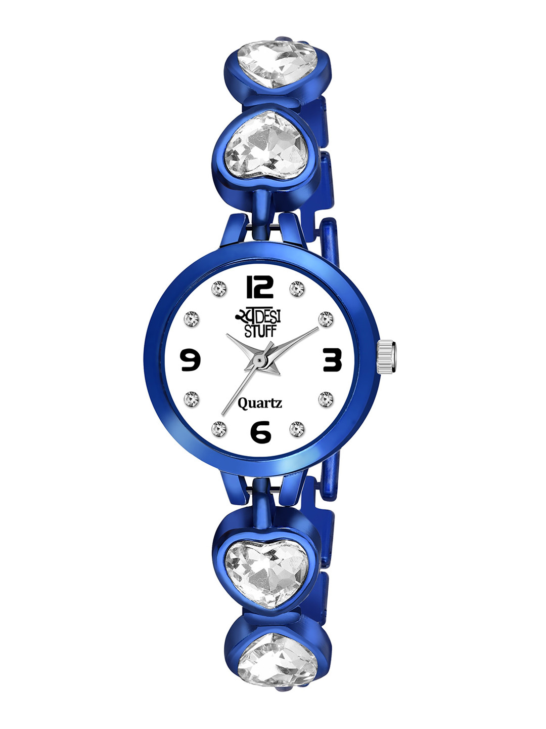 SWADESI STUFF Women White Dial Bracelet Style Straps Analogue Watch SDS 104 BLUE