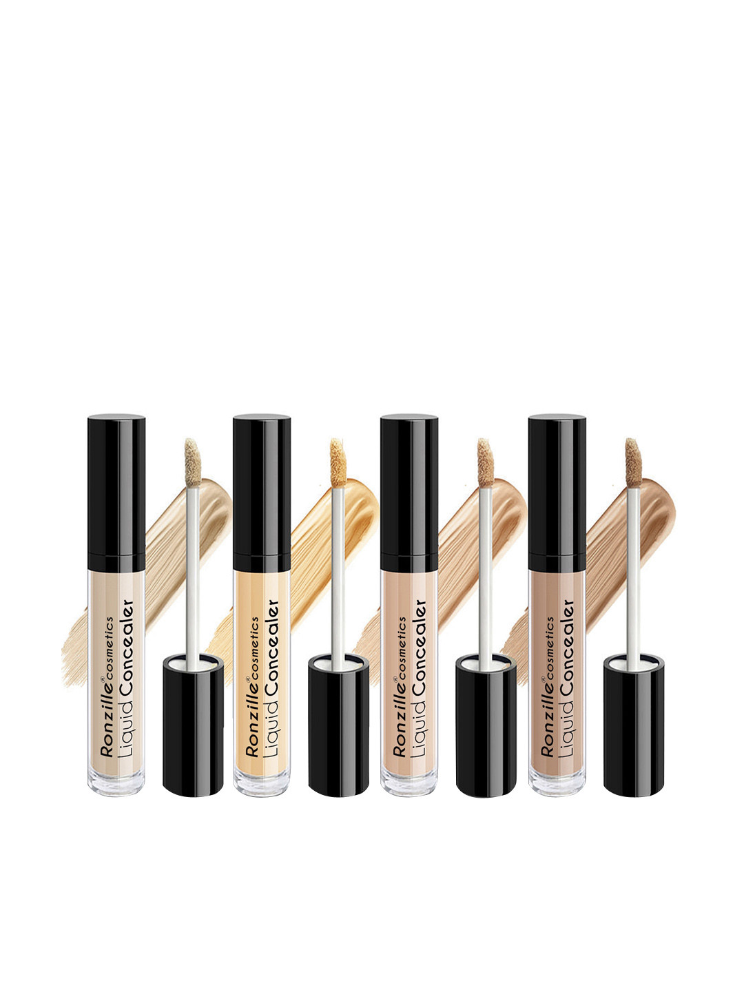 Ronzille Set Of 4 Waterproof Liquid Concealer - 01,02,03,04 - 20ml
