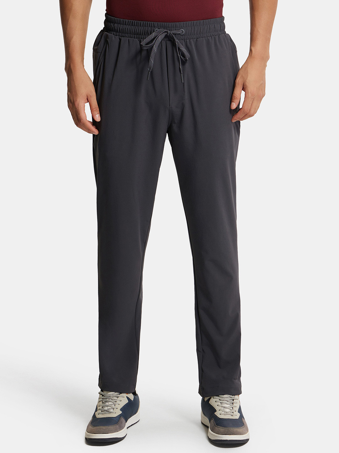 Recycled Microfiber Stretch Trackpant with Zipper Pockets and StayFresh Treatment-MV25