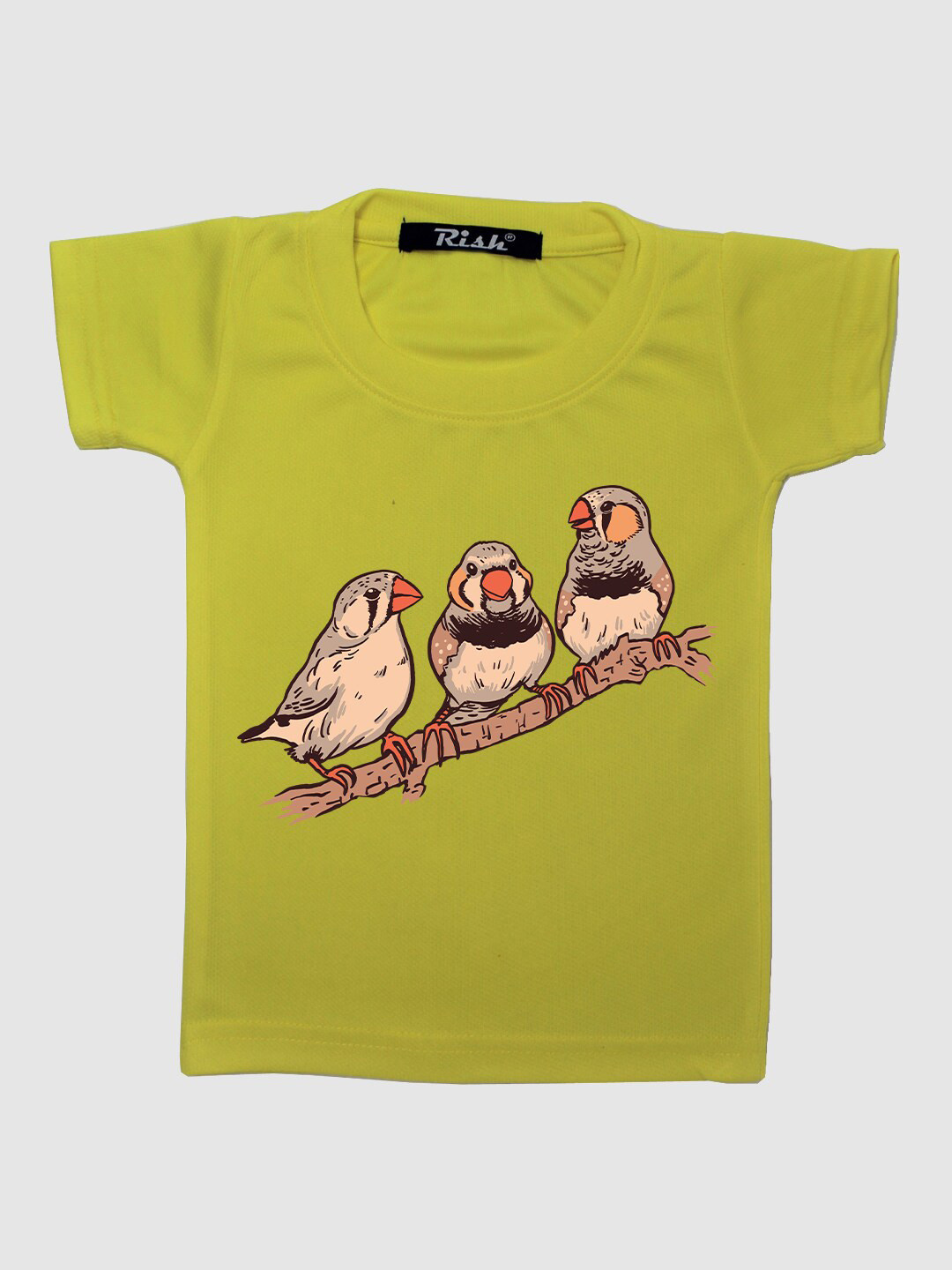 RISH Boys Yellow Printed Oversized T-shirt