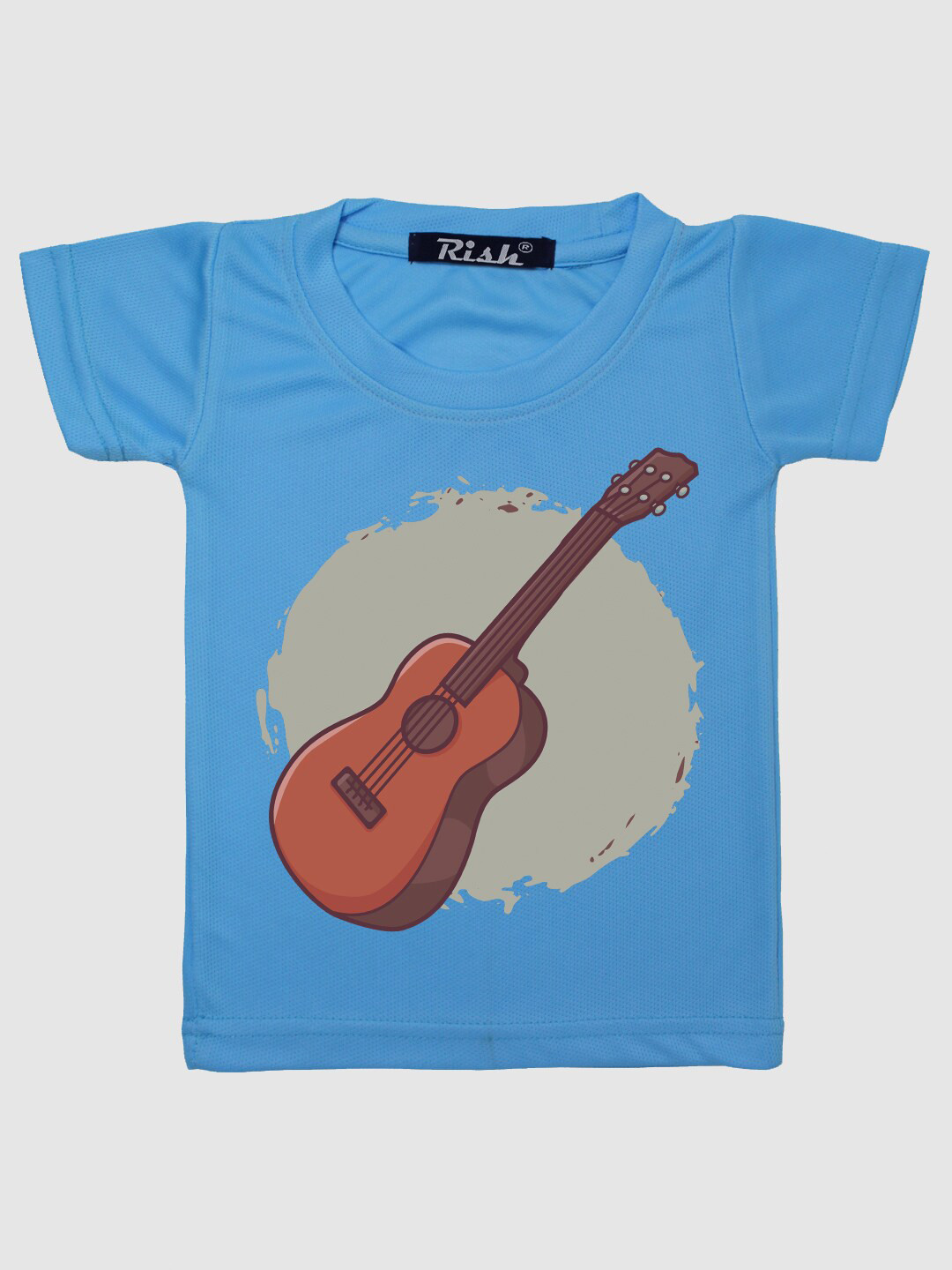 RISH Boys Blue Violin Printed Oversized T-shirt