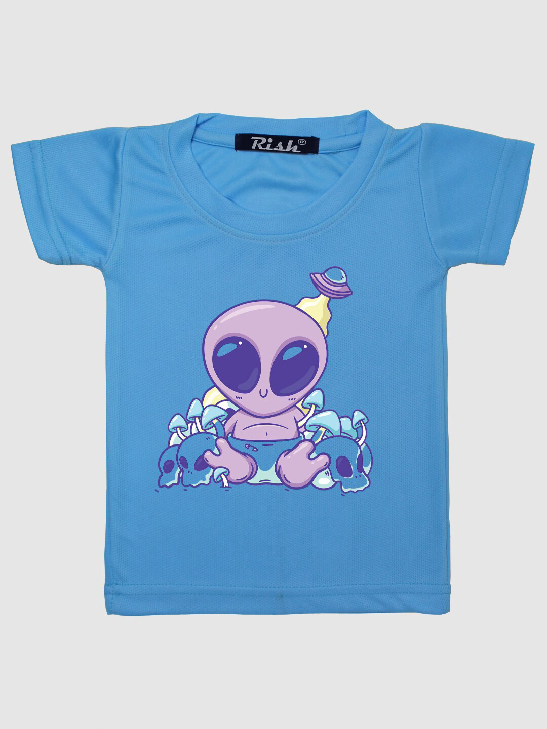 RISH Kids Blue Alien Baby Printed T-shirt