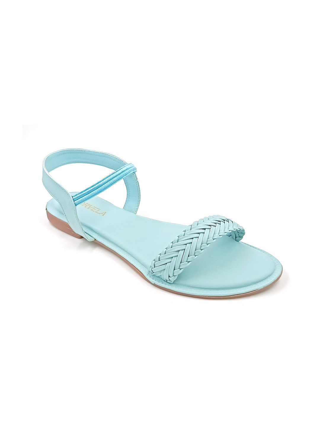 FORVELA Women Turquoise Blue Textured Flats