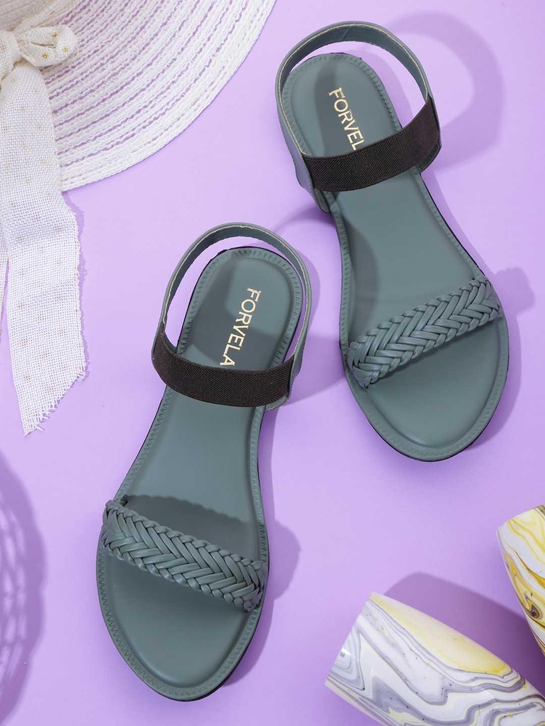 FORVELA Women Green Flats
