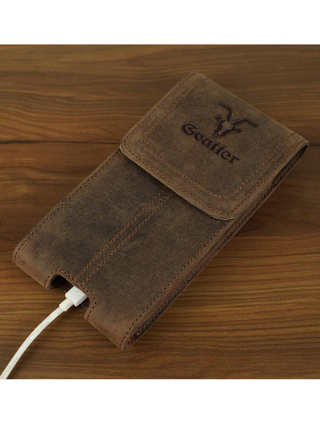 Goatter Unisex Coffee Brown Solid iPhone Pro Back Case