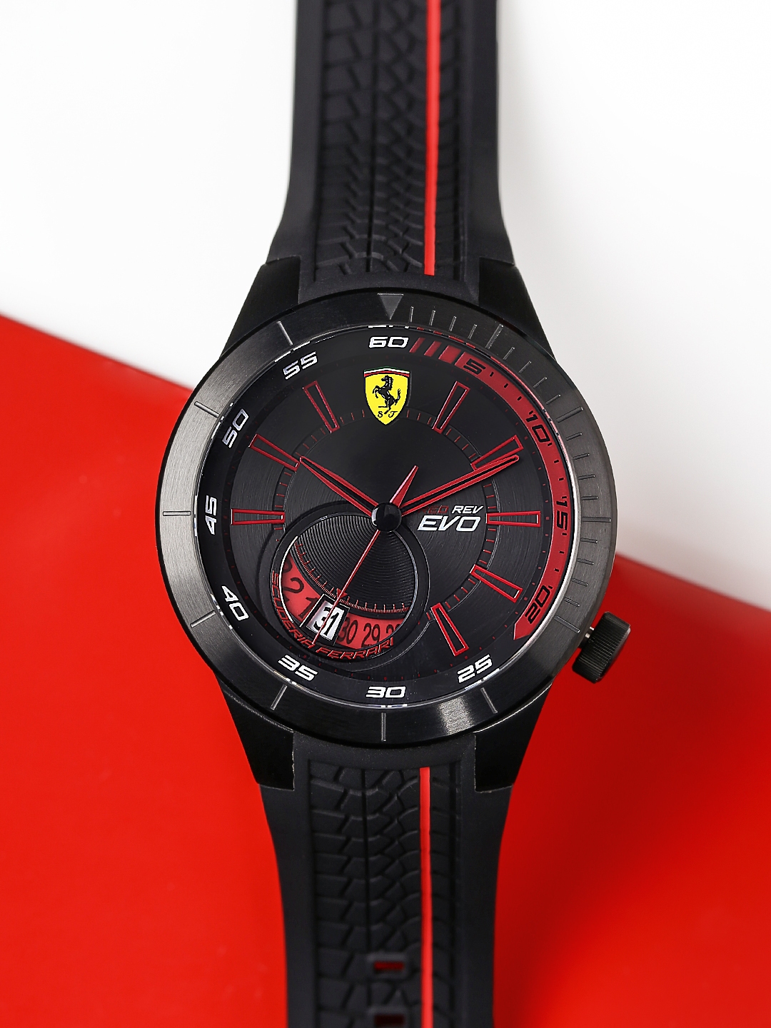 Ferrari red rev evo watch hot sale