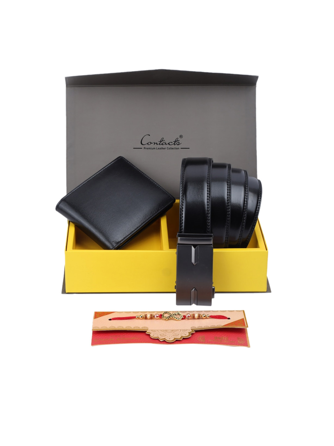 CONTACTS Men Black Solid Accessory Gift Set